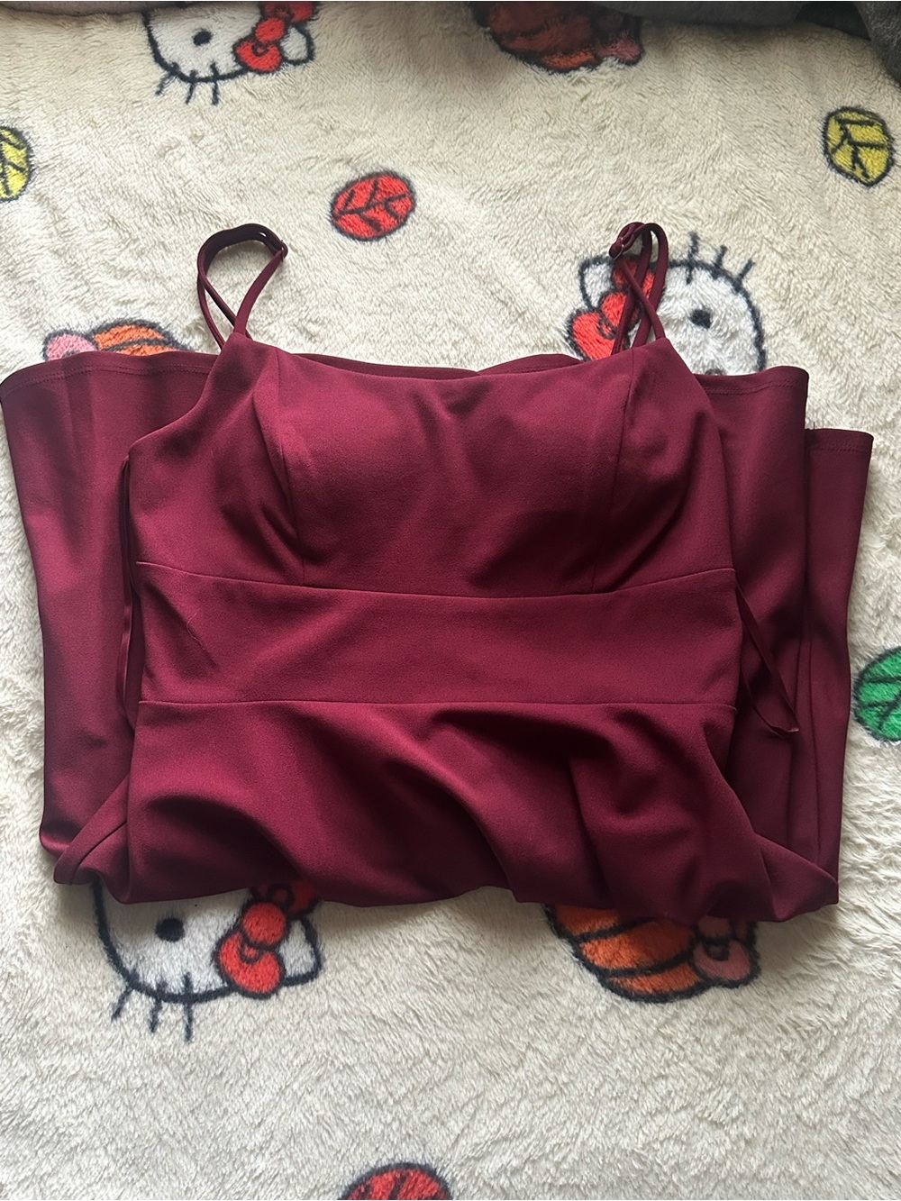 City Studio Wine Red Spaghetti Strap Mini
Dress